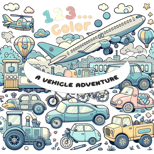 coloring book - a vehicle adventure